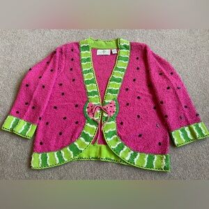 Design Options L Philip Jane Watermelon Sweater Cardigan mothers day gift